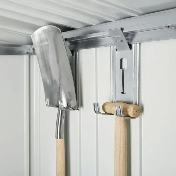 Biohort Europa 4 metalen tuinhuis 244x228x203 cm zilver