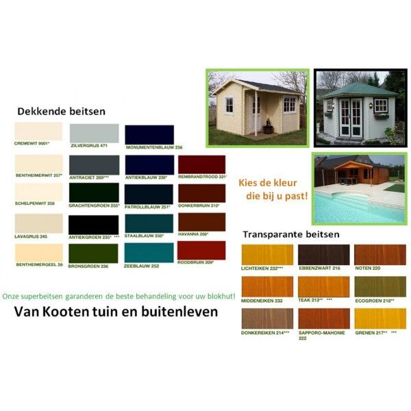 Blokhut Thüringen 500x350 cm - Groen geïmpregneerd