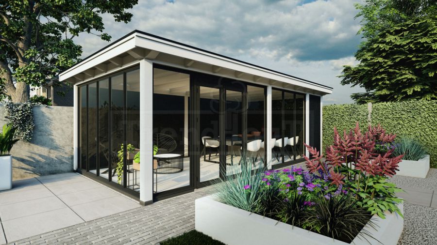 Buitenverblijf Florence 650x425 cm - Plat dak