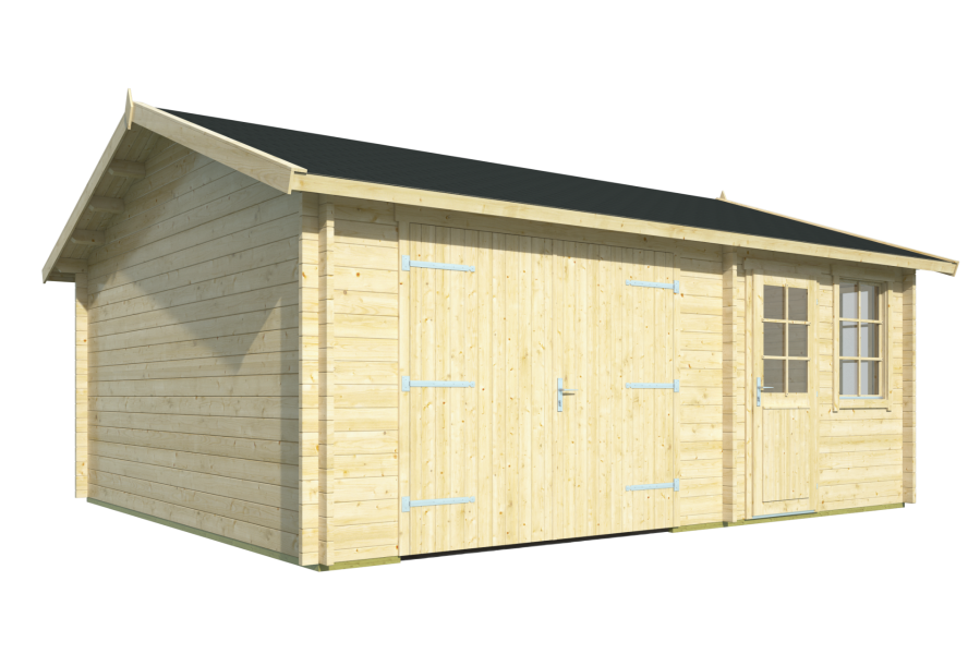 Garage Moa 598x500 cm - Red class wood geïmpregneerd