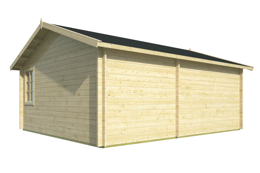 Garage Moa 598x500 cm - Groen geïmpregneerd