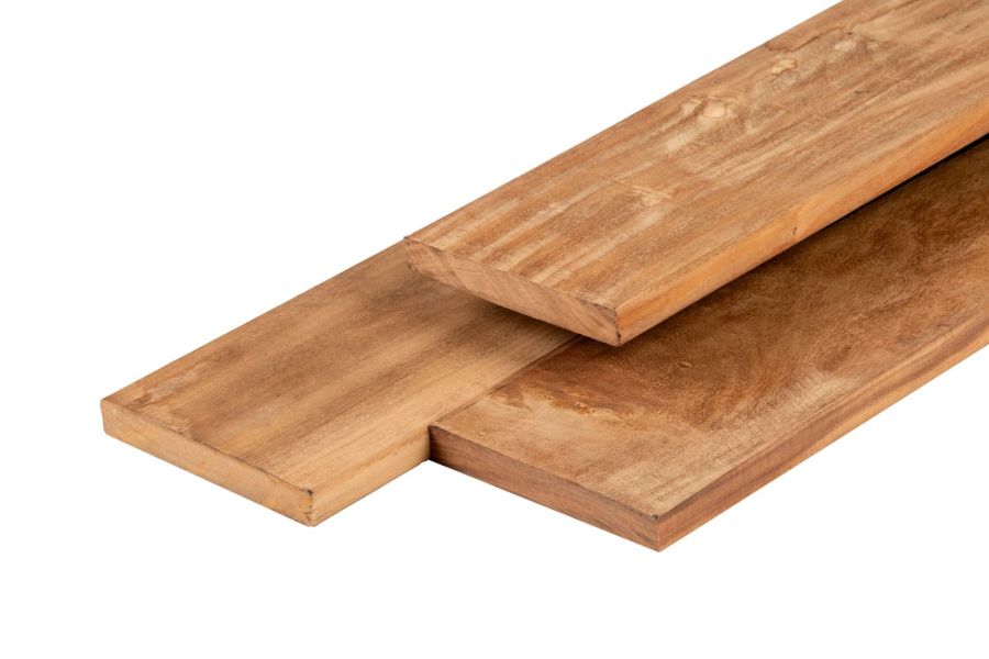 Hardhouten vlonderplank Garapa 2,1x14,5x550 cm glad geschaafd - duurzaamheidsklasse 2