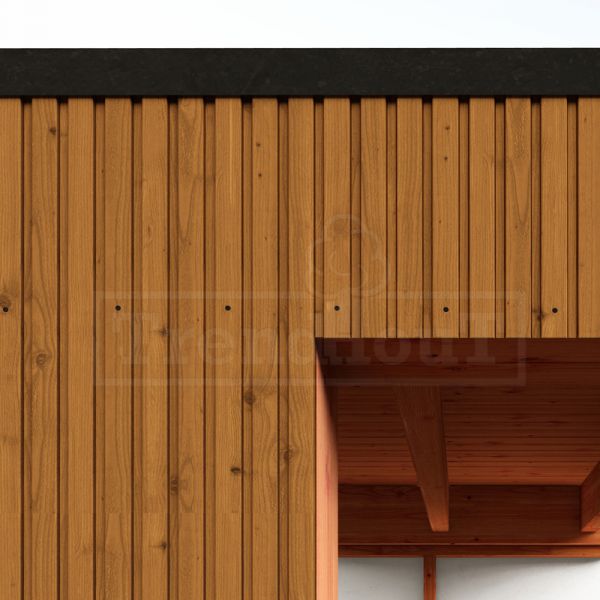 Trendhout Buitenverblijf Capri 610x490 - Plat dak model links