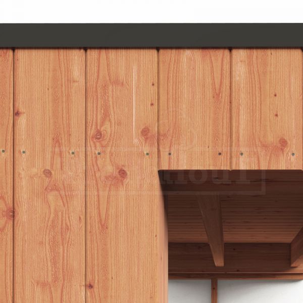Trendhout Buitenverblijf Capri 610x490 - Plat dak model links