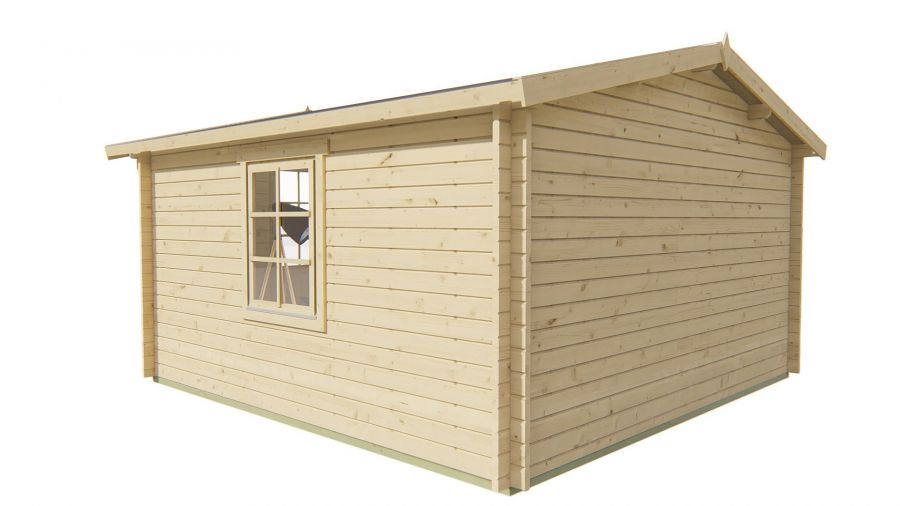 Tuindeco Gunda Blokhut 400x400 cm 40 mm vuren grijs geïmpregneerd