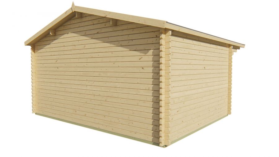 Tuindeco Gustav Blokhut 500x380 cm + luifel 120 cm 44 mm vuren honing geïmpregneerd