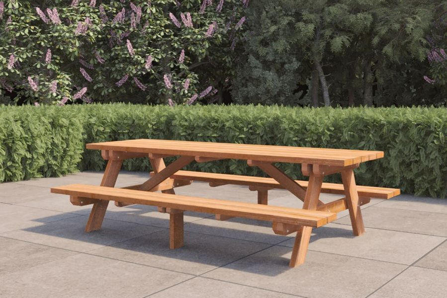 Hardhouten Picknicktafel Giant