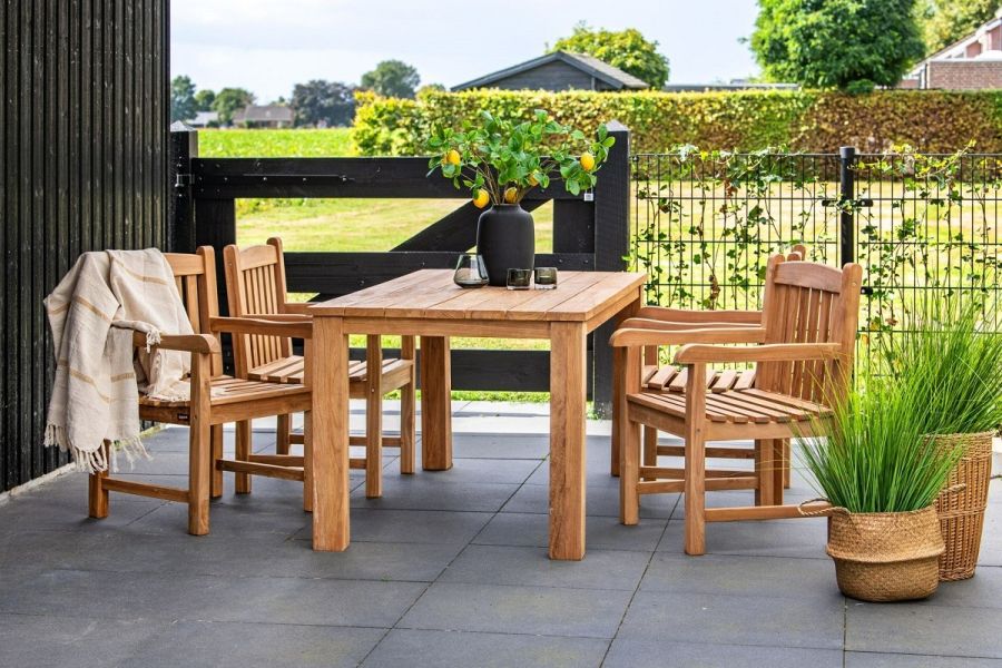 Teak dinner tafel Rustiek 180 Tafel 180x90x80 cm