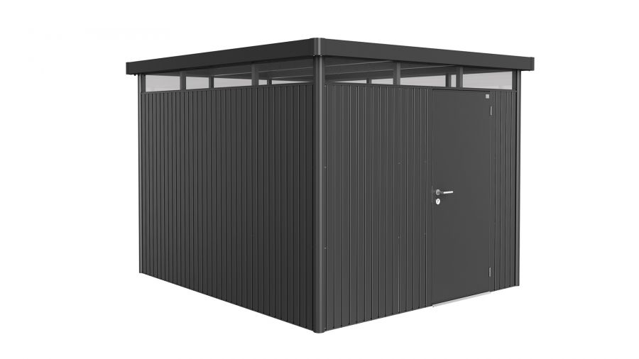 Biohort Highline H3 metalen tuinhuis 275x235x222 cm met enkele deur