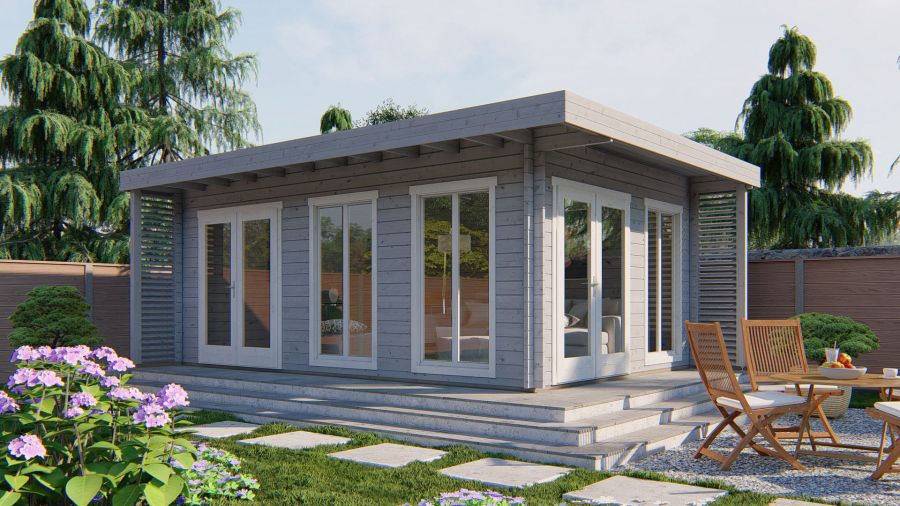 Tuindeco Hildegard Blokhut 570x380 cm 44 mm vuren blank