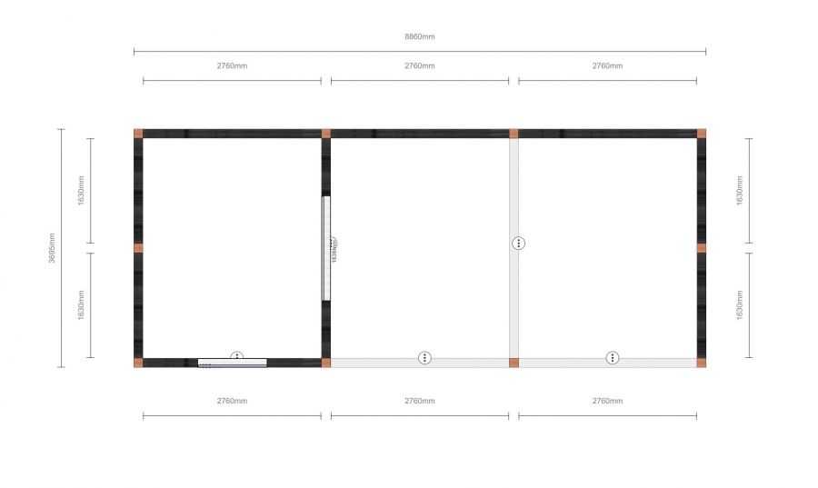 Trendhout De Hoeve XL Kapschuur 926x440 cm - Totaalpakket