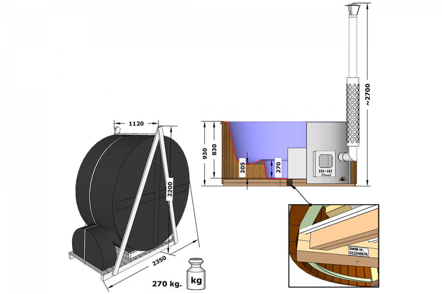 Hottub Luxe Ø200cm