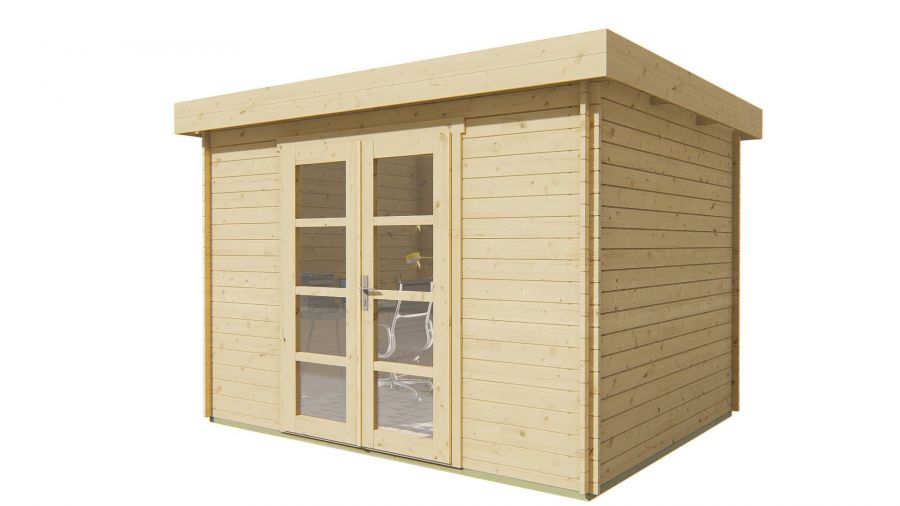 Tuindeco Hypermodern Blokhut 320x260 cm 28 mm vuren grijs geïmpregneerd