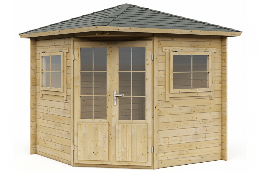 Blokhut 2555 250x250 cm - compleet gecoat