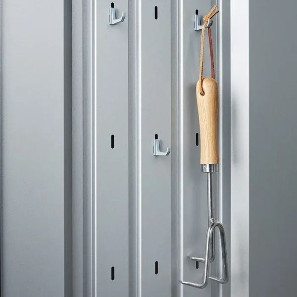 Biohort Julia L High metalen terraskast 77,7x87x180,9 cm kwartsgrijs