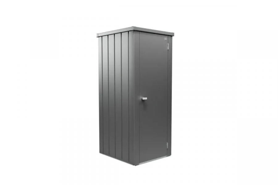 Biohort Julia L High metalen terraskast 77,7x87x180,9 cm kwartsgrijs metallic
