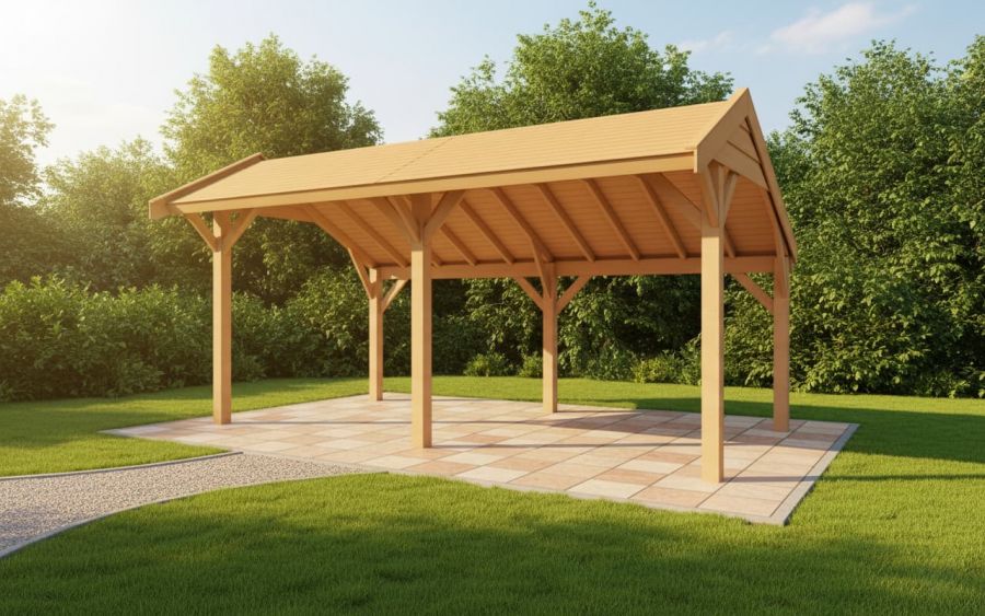 YARD Outdoor GRANDIOSE kapschuur 500x250 cm Douglas blank