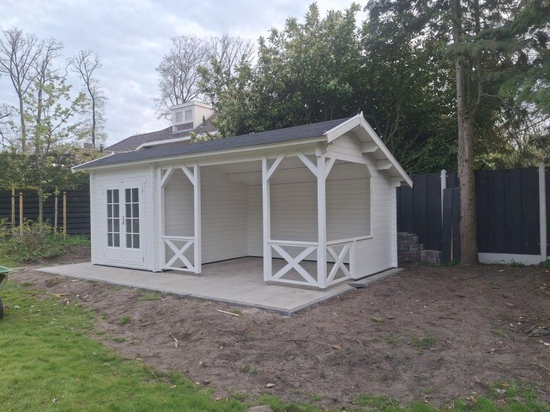 Interflex 6732 Blokhut 667x320 cm 40 mm vuren compleet gecoat
