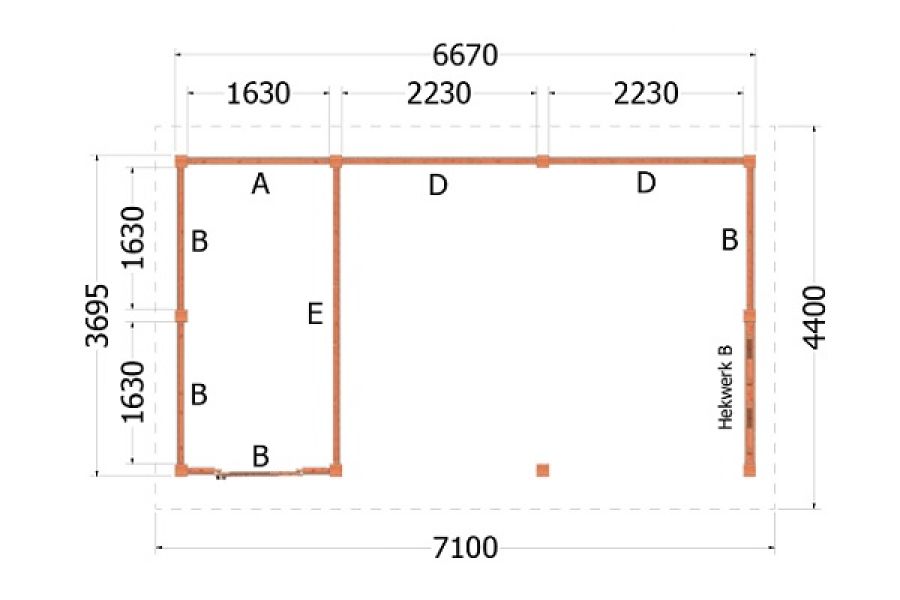 Kapschuur de Hoeve XL plattegrond