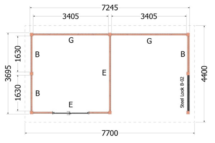 Kapschuur de Hoeve XL plattegrond