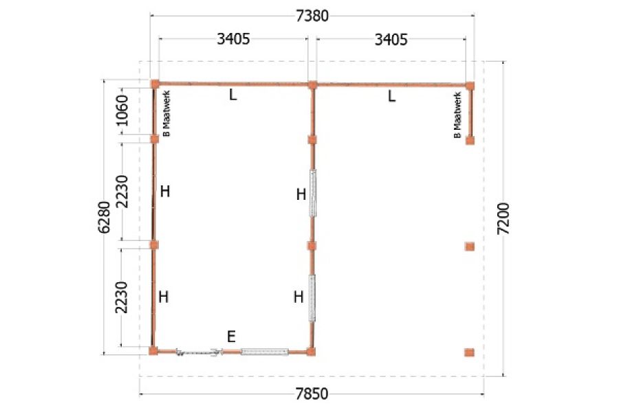 Kapschuur De Hofstee XXL plattegrond