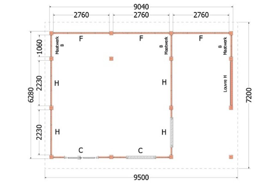 Kapschuur De Hofstee XXL plattegrond