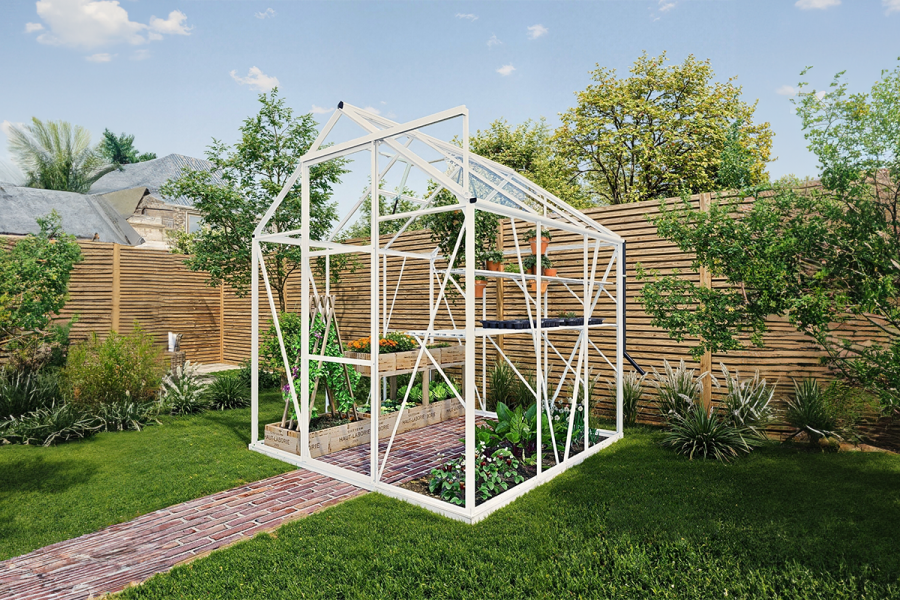 Royal Well Kate I aluminium tuinkas 192x192 cm wit