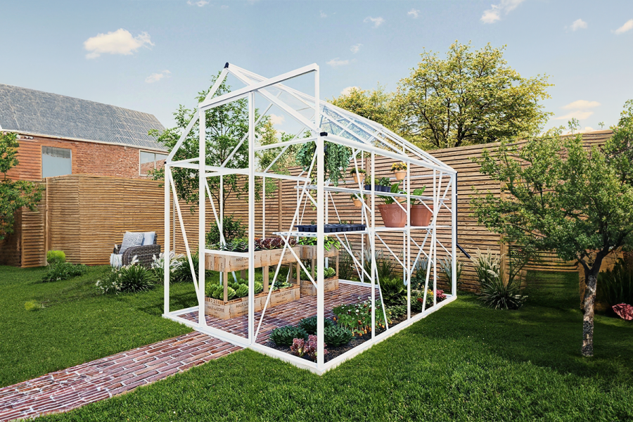 Royal Well Kate II aluminium tuinkas 192x253 cm wit