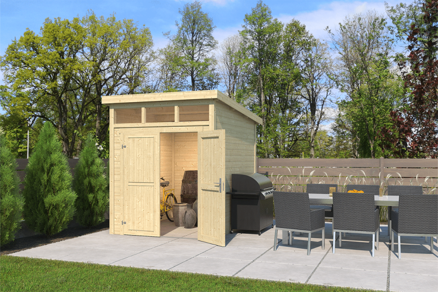 Outdoor Life Kibo Tuinhuis 200x250 cm 28 mm vuren blank
