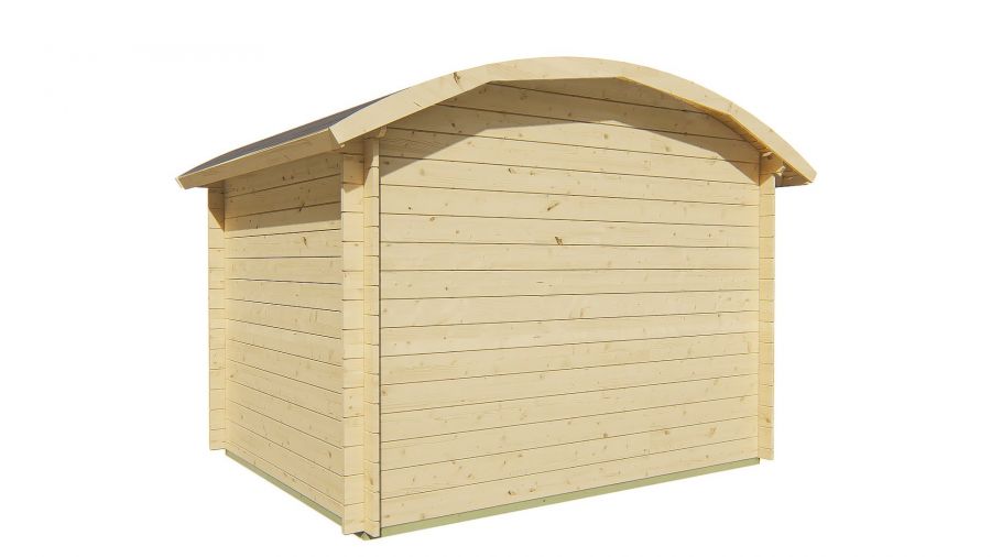 Tuindeco Klair Blokhut 300x240 cm 28 mm vuren grijs geïmpregneerd