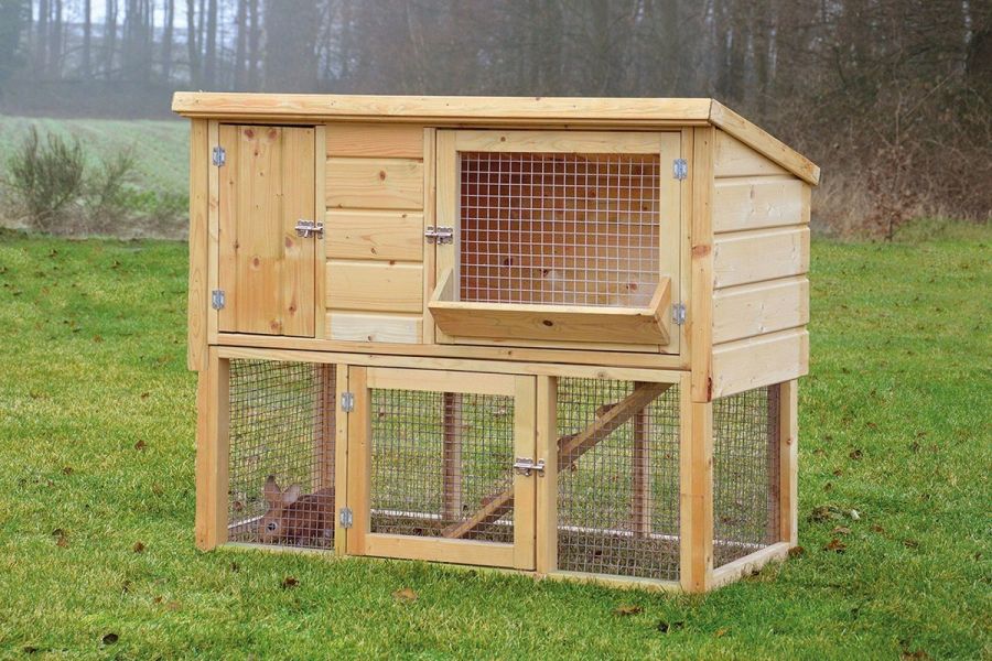 Zijdehoen Konijnenverblijf en dierenverblijf van hout