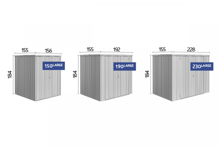 Biohort Metalen Tuinkast 190 LARGE - Donkergrijs - 192x155x184 cm