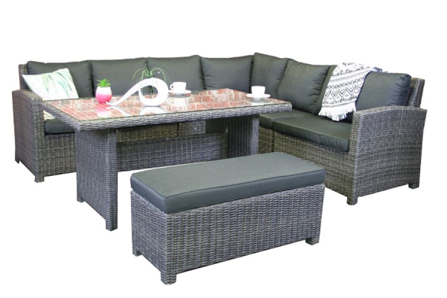Wicker high dining cornerset Leonardo - Showmodel Numansdorp, Amersfoort & Wommelgem
