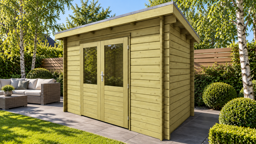 Classicline Blokhut Zeeland 300x200 cm vuren groen geïmpregneerd