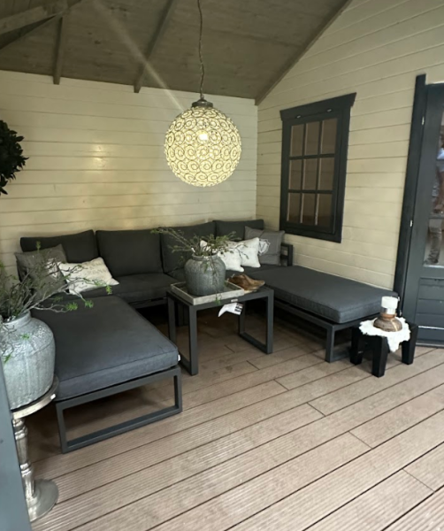 Loungeset Garden Impressions Bretagne 5-delig - carbon black/mystic grey - Showmodel Amersfoort