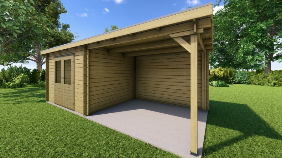 Classicline Blokhut Gelderland Geïmpregneerd 300x250 + 300 