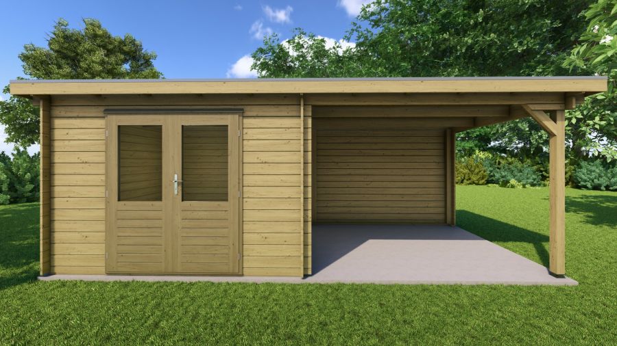 Classicline Blokhut Gelderland Geïmpregneerd 300x250 + 300 