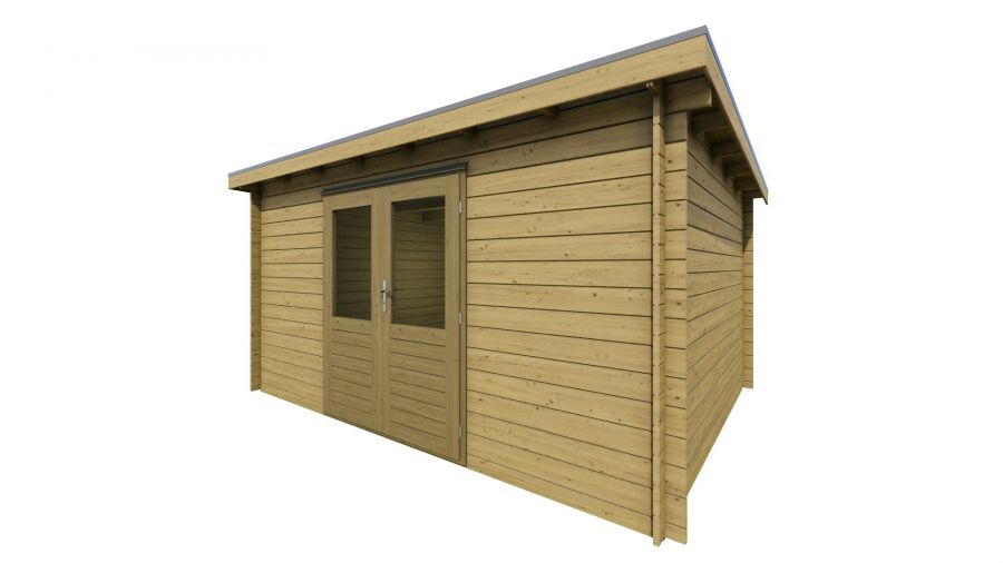 Classicline Blokhut Friesland vuren groen geïmpregneerd 400x300 cm