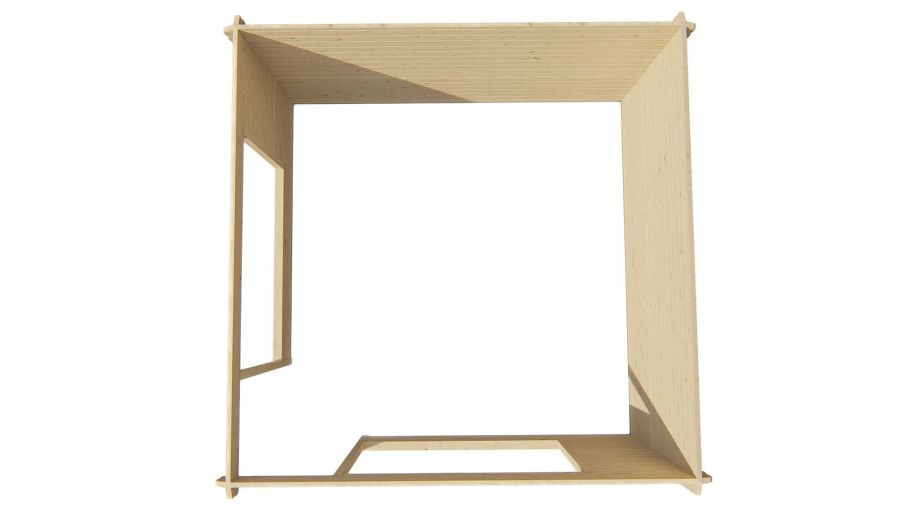 Prieel Marit 400x400 cm - Grijs geïmpregneerd