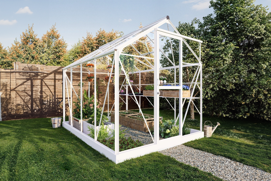 Royal Well Mary II aluminium tuinkas 212x291 cm wit