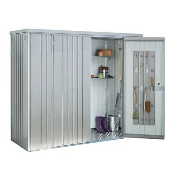 Biohort metalen tuinkast 230 zilver 227x83x182,5 cm