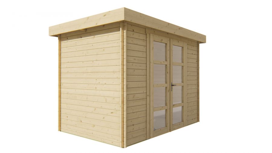 Tuindeco Minimodern Blokhut 300x200 cm 28 mm vuren bruin geïmpregneerd