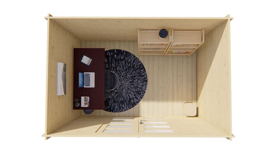 Tuindeco Minimodern Blokhut 300x200 cm 28 mm vuren bruin geïmpregneerd
