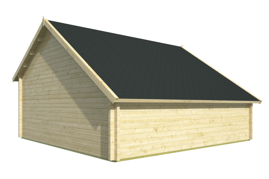 Garage/Kapschuur Nysse 600x600 cm - Red class wood geïmpregneerd