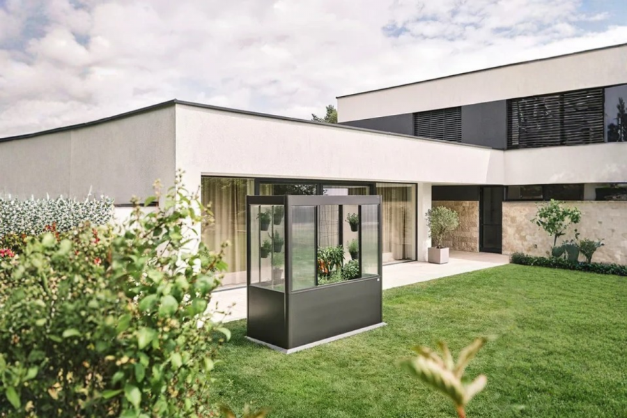 Biohort Florentina metalen tuinkas 213,4 x 201,6 x 103,1 cm donkergrijs metallic