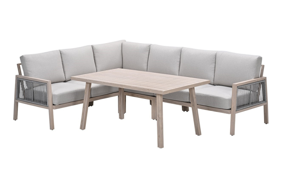Garden Impressions lounge/dining set Decala light oak / TPU sand / dark sand