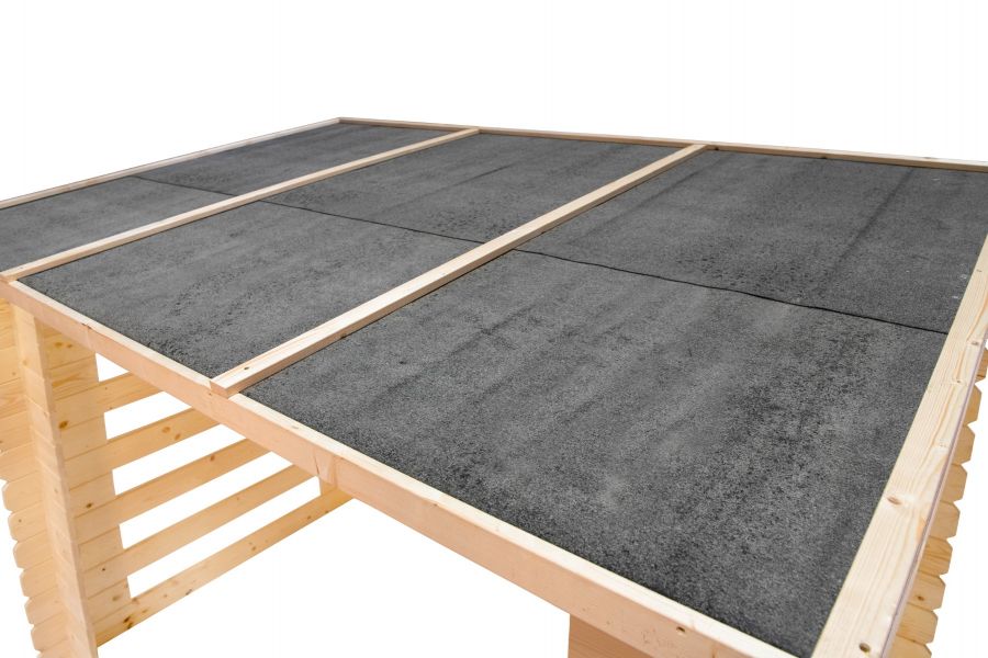 Openhaard hout berging Brandr 238x115x183 cm