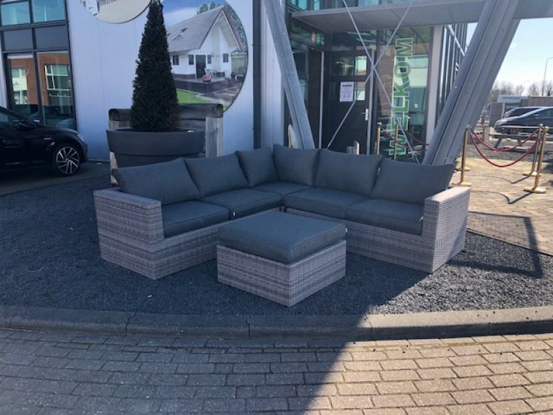 Garden Impressions Orangebird loungeset wicker 4-delig Grijs/Antraciet - Showmodel Numansdorp, Hoofddorp, Woerden & Wommelgem