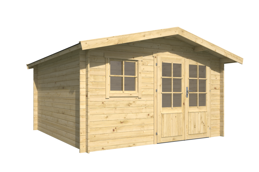 Tuindeco Otto Blokhut 360x360 cm 28 mm vuren bruin geïmpregneerd