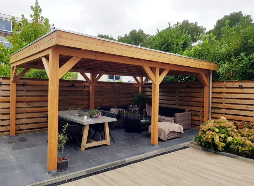 Overkapping Woerden 600x400 cm Douglas blank (incl. EPDM)